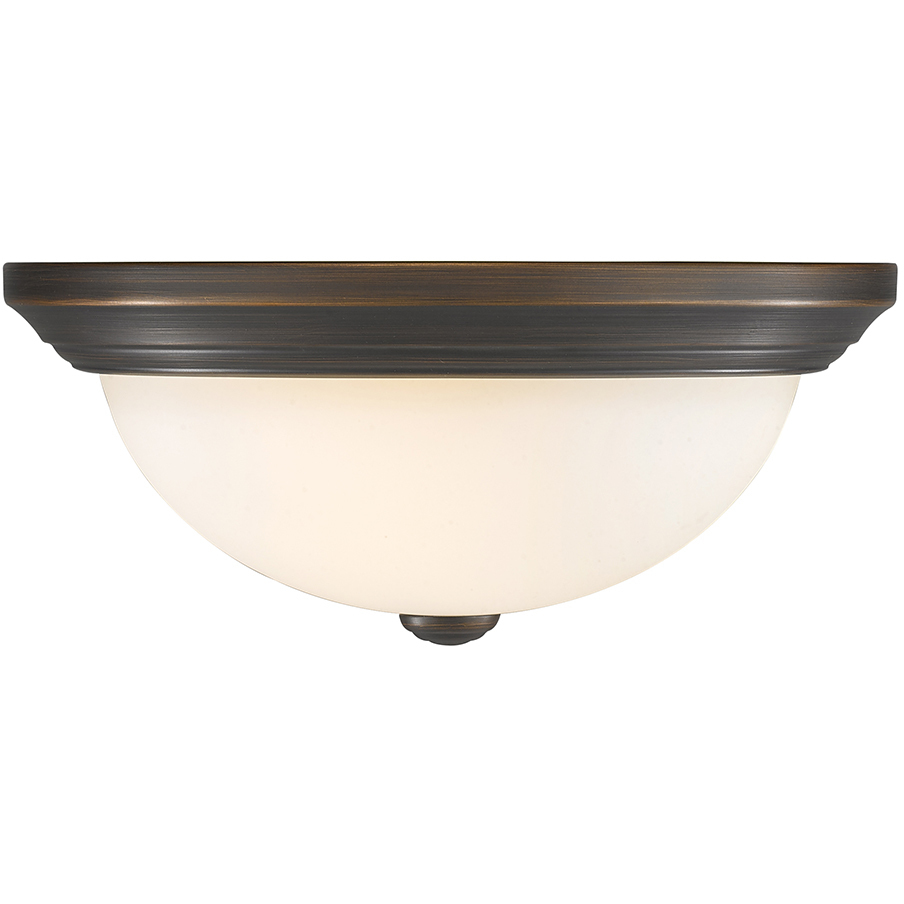 Kipson 2 Light 13 inch Rubbed Bronze Flush Mount Ceiling Light